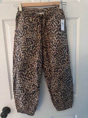 GAP Leopard Print Jogger Pants - Brown & Black